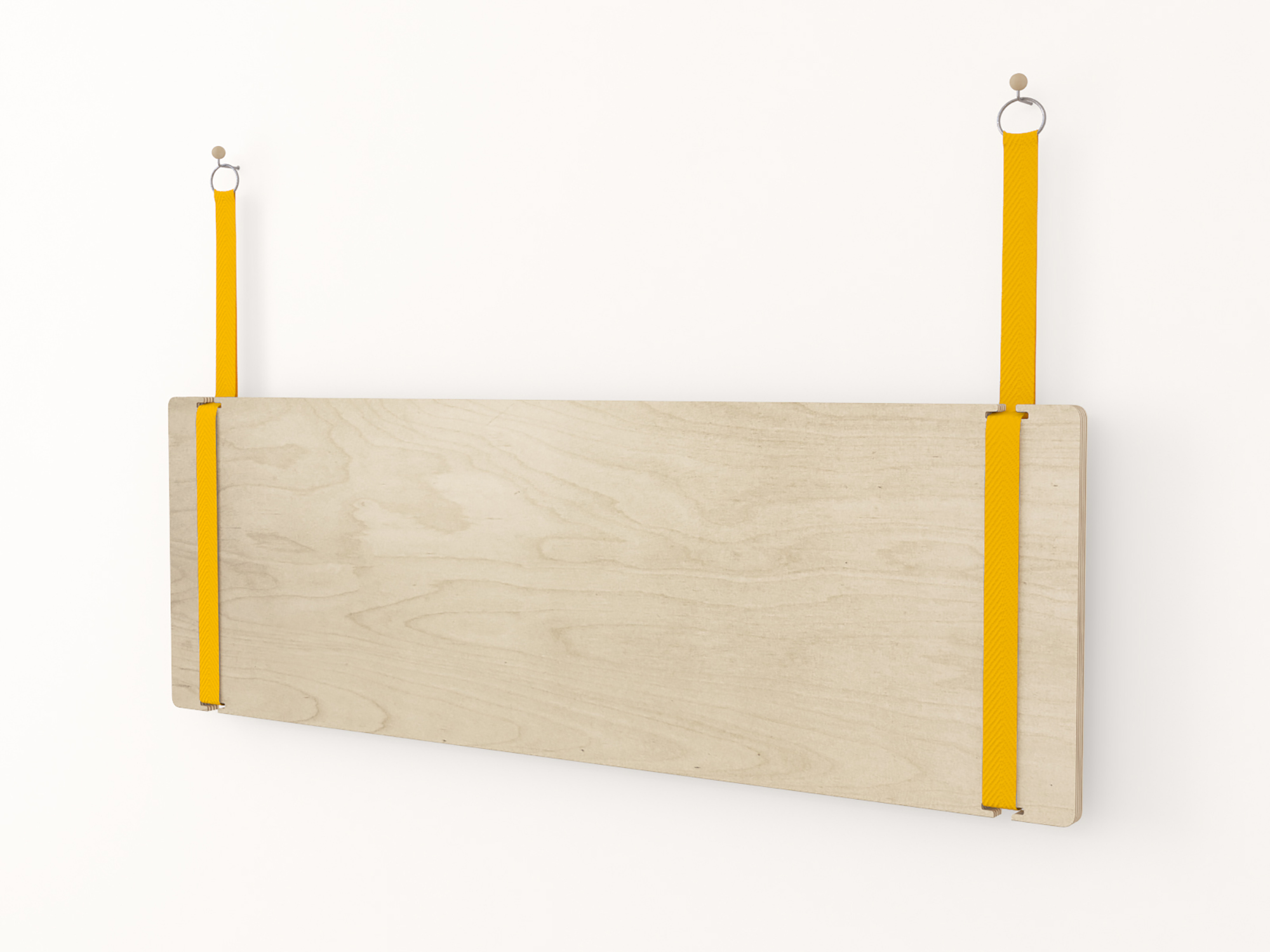 Birch plywood single wall mounted shelf, hand-finished